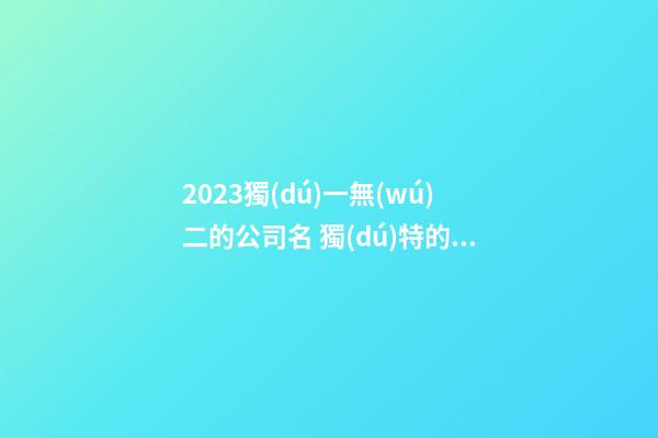 2023獨(dú)一無(wú)二的公司名 獨(dú)特的公司名字